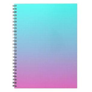 Söt gigombre sjöjungfru rosa turquise aqua blue anteckningsbok med spiral