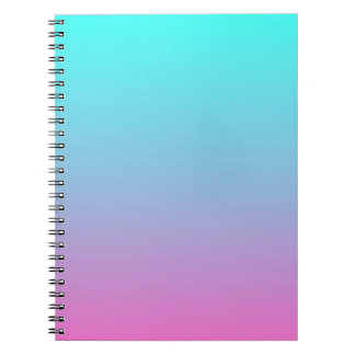 Söt gigombre sjöjungfru rosa turquise aqua blue anteckningsbok med spiral