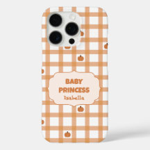 Söt Gingham-Baby-Prinsessa med Pumpa