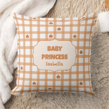 Söt Gingham-Bebis-Prinsessa med Pumpa