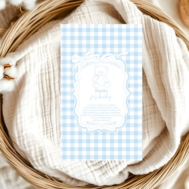 Söt Gingham Fransk Teddybjörn  Böcker för Bebis Tilläggskort (Skapare uppladdad)
