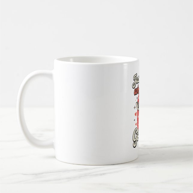 Söt Giraff Älskare Vintage Flickklänning Design_1 Kaffemugg (Vänster)