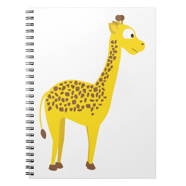 Söt Giraff Anteckningsbok Med Spiral (Framsidan)