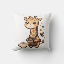 Söt Giraff Barista Förkläde Kastkudde