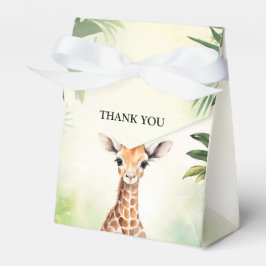 Söt Giraff Djungel Baby Shower Fest Vacker Presentaskar