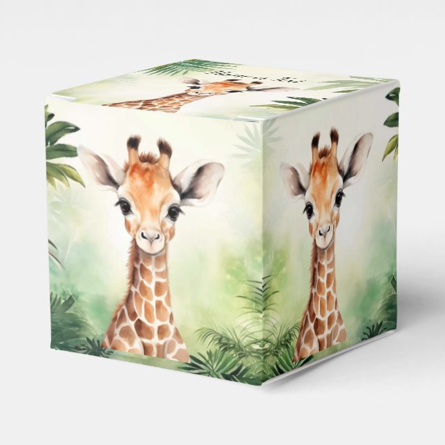 Söt Giraff Djungel Bebis Babyshower Flicka Pojke V Presentaskar (Framsidan Sidan)