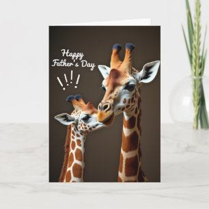 Söt Giraff Familj Dagkort Kort