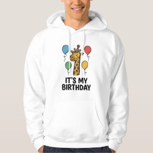 Söt Giraff Födelsedags Tröja Vintage Fest Design_1 Hoodie