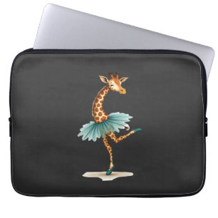 Söt giraff i tutu som dansar som ballerina, gif laptop fodral