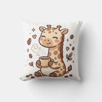 Söt Giraff Kaffeekast Kudd Kudde