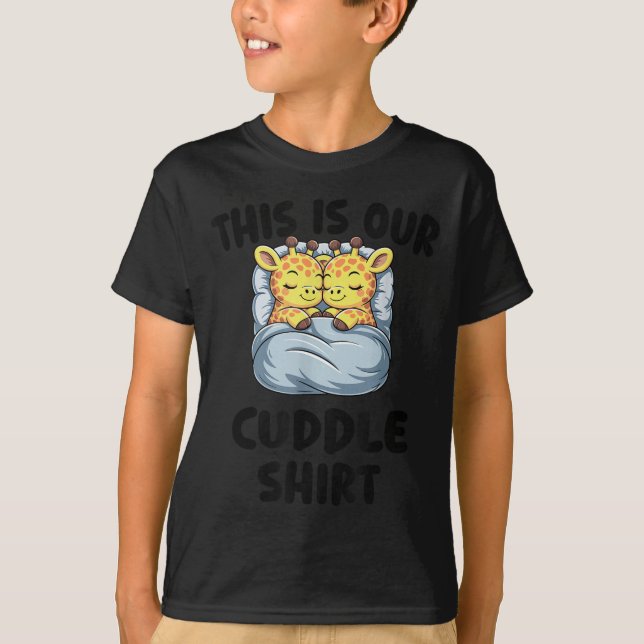 Söt Giraff-kärlek Detta Är Vår Kram  T Shirt (Framsida)