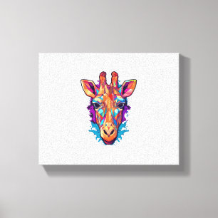Söt Giraff Män Kvinnor Barn Canvastryck