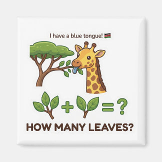 Söt Giraff Matematikmagnet för Barn Magnet