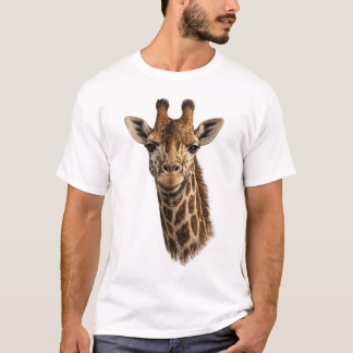 Söt Giraff Minimal T-Shirt – Enkel Djursdesign