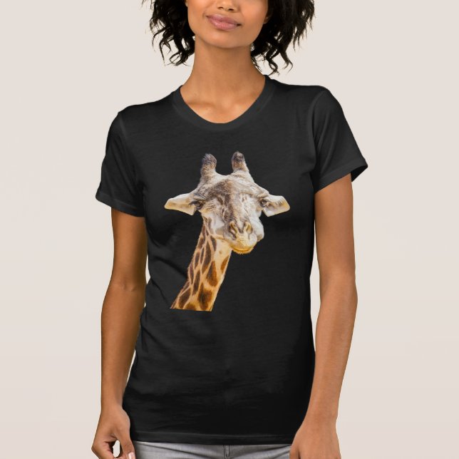 Söt Giraff Modern Rolig Vilda Djur T Shirt (Framsida)