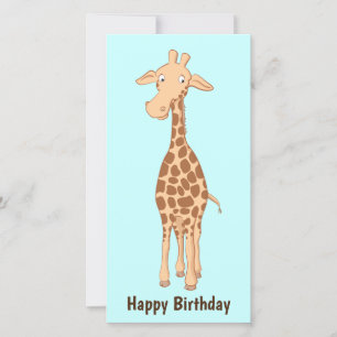 Söt Giraff Platt Kort