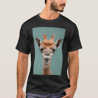 Söt giraff Rolig djurkonst familj T Shirt