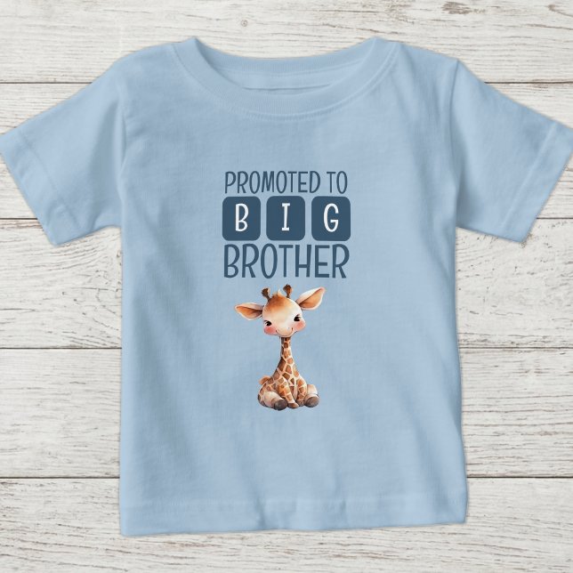 Söt giraff storebror blå t shirt (Skapare uppladdad)