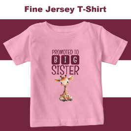 Söt giraff storesyster rosa t shirt