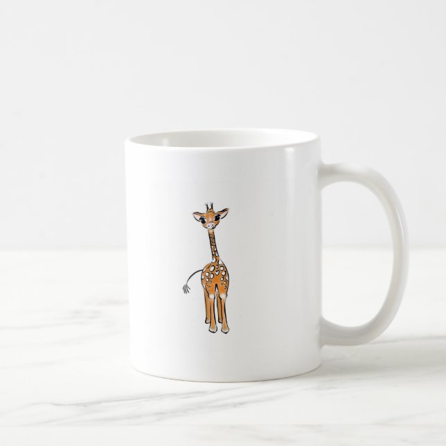 Söt giraff teckning, safari djur  kaffemugg (Höger)
