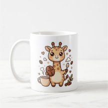 Söt Giraffd Kop Kawaii Konst