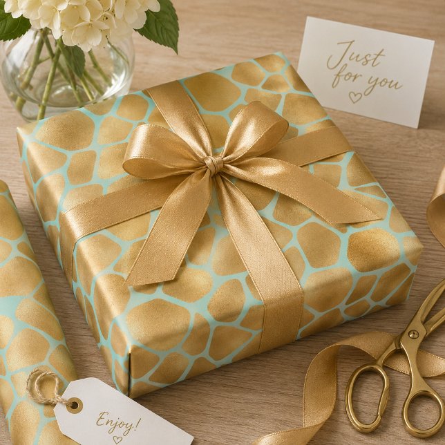 Söt girafftryck presentpapper (Skapare uppladdad)