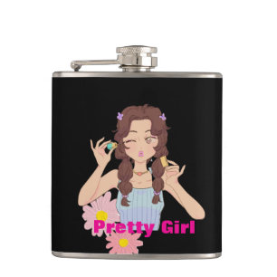 Söt Girl Aestthetic   Cute Makeup-illustration Fickplunta