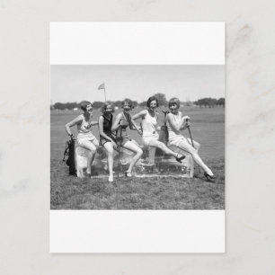 Söt Girl Golfers, 1920-talet Vykort