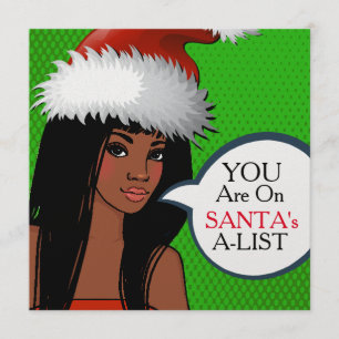 Söt Girl Retro Pop Art-julinbjudan Inbjudningar