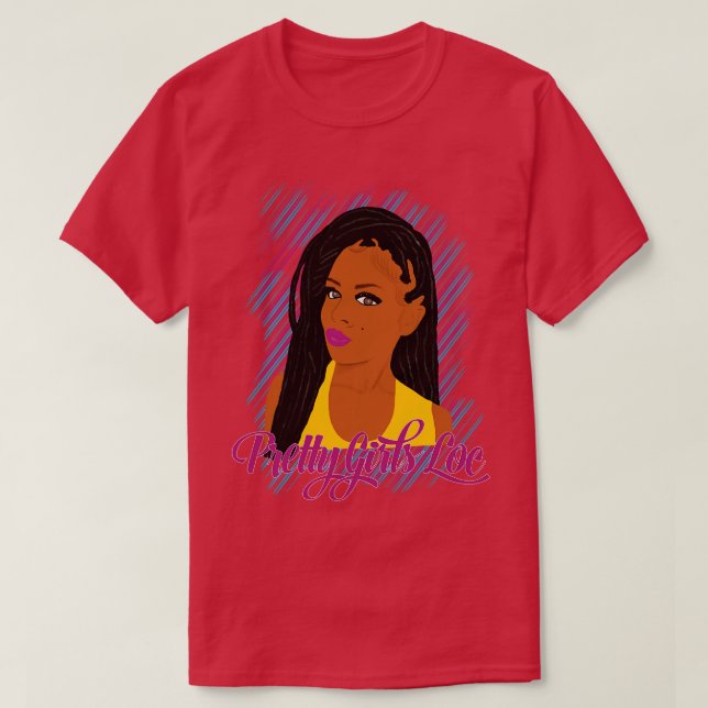 Söt Girls Loc Dreadlocks Locd. T Shirt (Design framsida)