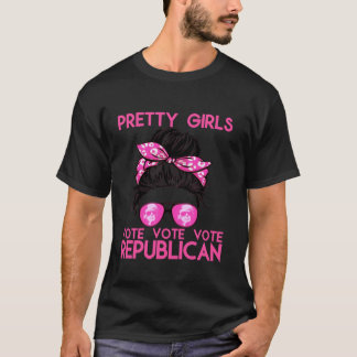 Söt Girls Vote Republican Konservativ patrioti T Shirt