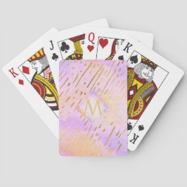 Söt Girly Glitter Rosa Guld Animal Print Glam Casinokort