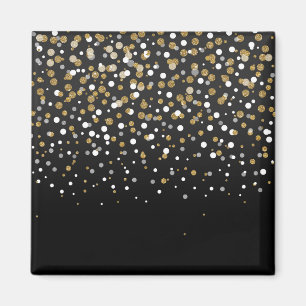 Söt Girly Guld Glitter Illustration Magnet