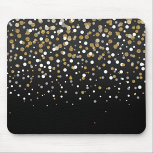 Söt Girly Guld Glitter Illustration Musmatta