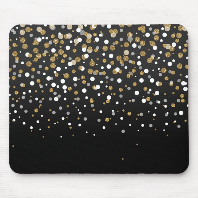 Söt Girly Guld Glitter Illustration Musmatta (Framsidan)