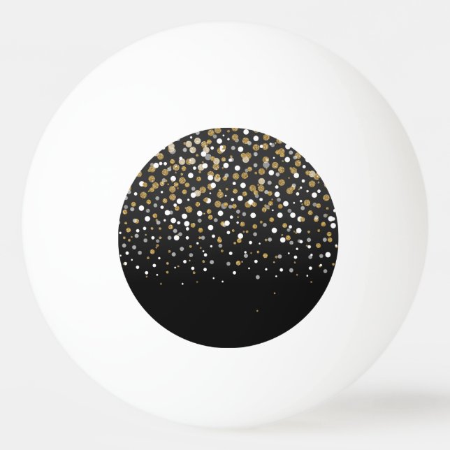 Söt Girly Guld Glitter Illustration Pingisboll (Framsidan)