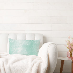 Söt Girly Mint och Ocean Aqua Blue Lumbarkudde