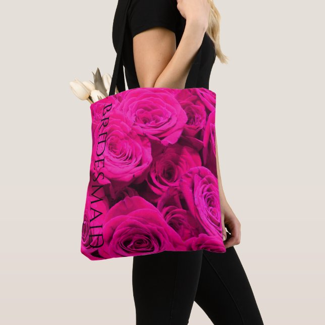 Söt girly rosa ros tygkasse (Närbild)
