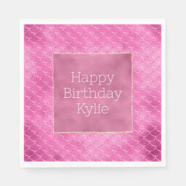 Söt Girly Rosa Sjöjungfru Pappersservett