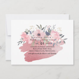Söt Girly Rosegold Blommigt Glam Bröllop