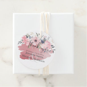 Söt Girly Rosegold Blommigt Glam Bröllop Gåvor Etiketter