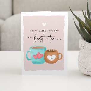 Söt Glad Alla Hjärtans Dag Bästa-Tea Kort