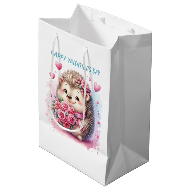 Söt Glad Alla Hjärtans Dag igelkott (Framsidan Vinklad)