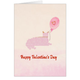 Söt Glad Alla Hjärtans Dag-kort Hälsningskort