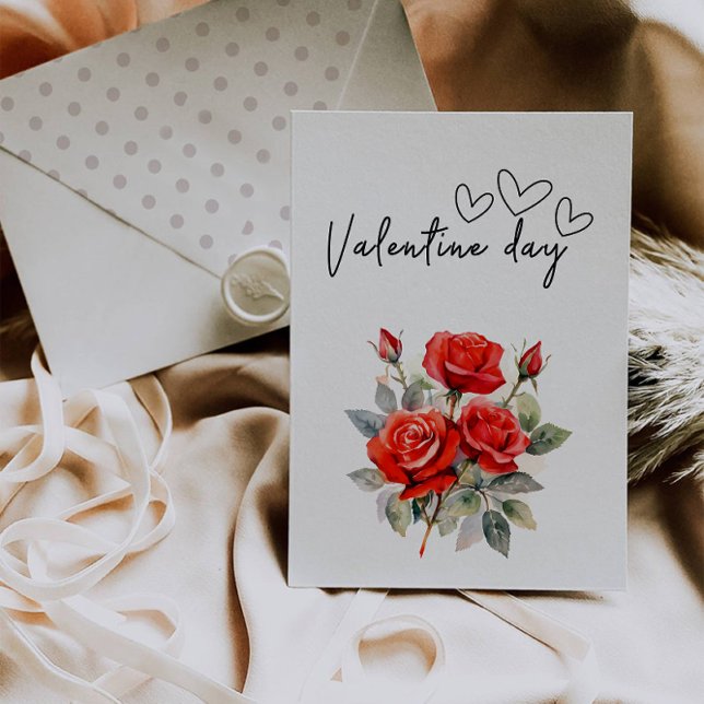 Söt Glad Alla Hjärtans Dag-kort Julkort (Cute Happy Valentine's Day Card)