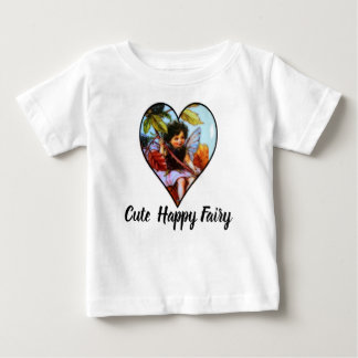 Söt Glad Älva Sittande I Ett Träd Baby Runkel Tröj T Shirt