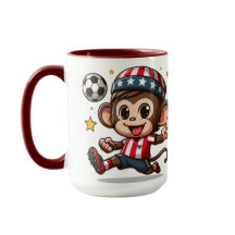 Söt Glad Apa Fotbollsspelare