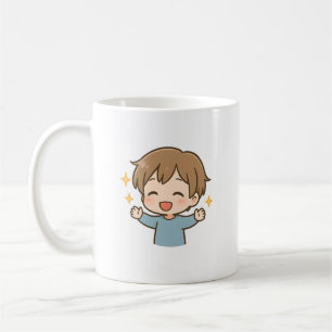 Söt Glad Chibi Daglig Humör Mugg
