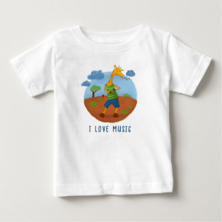 Söt Glad Giraff Tecknad Personlig T-Shirt