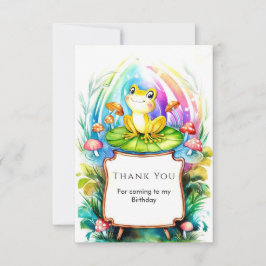 Söt Glad Groda Födelsedag Tack Kort